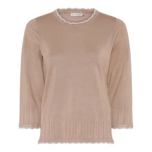 Micha Charity Rundhalsad Pullover Dam Warm Sand