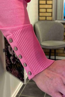 Micha-Tinka-Rundhalsad-Cardigan-Dam-Pink-Lady-11