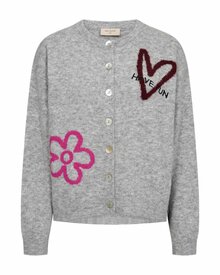 Nomas-Cardigan-Dam-Medium-Grey-Mel-W-Fuchsia-Purple-Freequent--Smilebutiken-4