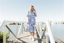 One Summer Yvonne Klänning Dam Block Blue