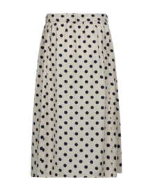 Prickig-midikjol-med-knyt-moonbeam-w-navy-blazer---Alma-fran-Freequent--Smilebutiken-3