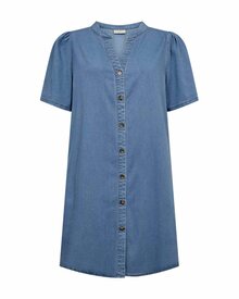 Solda-Denim-Klanning-Dam-Light-Blue-Denim-Freequent--Smilebutiken-1