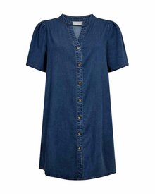 Solda-Denim-Klanning-Dam-Medium-Blue-Denim-Freequent--Smilebutiken-1