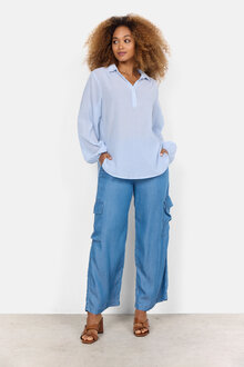 Soyaconcept-Dione-2-Skjorta-Dam-Crystal-Blue-Combi-3