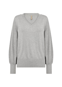 Soyaconcept-Dollie-738-V-ringad-Pullover-Dam-Light-Grey-Melange-1