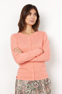 Soyaconcept-Dollie-Cardigan-Coral-Melange-Dam-2