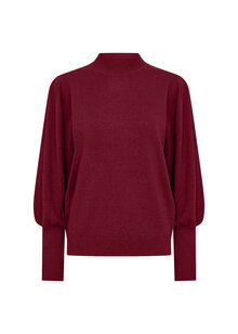 Soyaconcept-Dollie-Puffarm-Pullover-Dam-Dark-Red-Melange-2