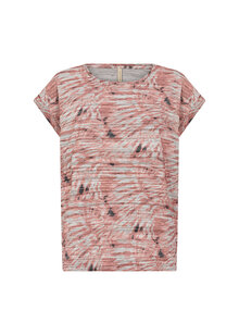 Soyaconcept Galina 52 T-shirt Dam Peach Pink Combi