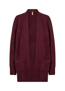 Soyaconcept-Gunna-13-Stickad-Cardigan-Dam-Dark-Red-Melange-1