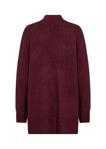 Soyaconcept-Gunna-13-Stickad-Cardigan-Dam-Dark-Red-Melange-2
