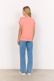 Soyaconcept-Marica-278-V-ringad-T-shirt-Dam-Peach-Pink-2