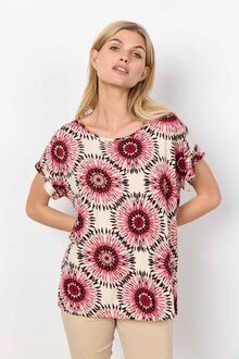Soyaconcept-Marica-Rundhals-T-shirt-Dam-Berry-Combi-1