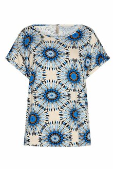 Soyaconcept-Marica-Rundhals-T-shirt-Dam-Bright-Blue-Combi-1