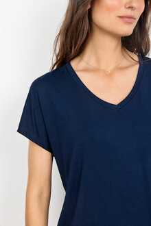 Soyaconcept-Marica-V-ringad-T-shirt-Dam-Navy-3