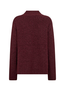 Soyaconcept-Torino-8-Stickad-Troja-Dam-Dark-Red-Melange-4