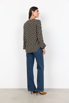 Soyaconcept-Varla-4-Langarmad-Blus-Dam-Black-Combi-2