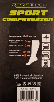 Stödstrumpa Sport 12-16 mm Hg Grön
