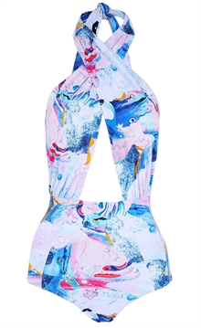 Sunseeker Marble Camo X-Front Onepiece Baddräkt Marble Camo