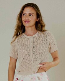 Tota-Kortarmad-Cardigan-Dam-Silver-Mink-Freequent--Smilebutiken-1