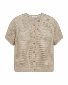 Tota-Kortarmad-Cardigan-Dam-Silver-Mink-Freequent--Smilebutiken-3
