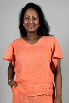 Vira-Linnetopp-Dam-Orange-Camicia--Smilebutiken-1