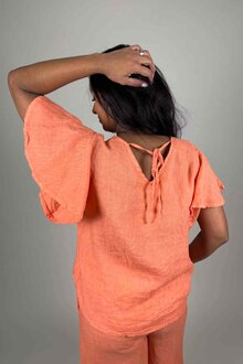 Vira-Linnetopp-Dam-Orange-Camicia--Smilebutiken-2