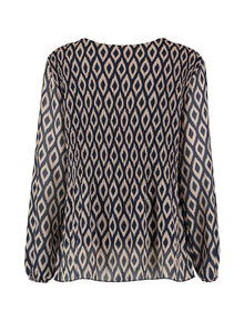 Zabaione-Jule-V-ringad-Blus-Dam-Navy-3